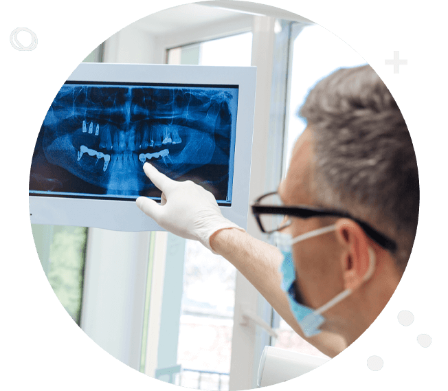 Dentist Looking at Digital x rays